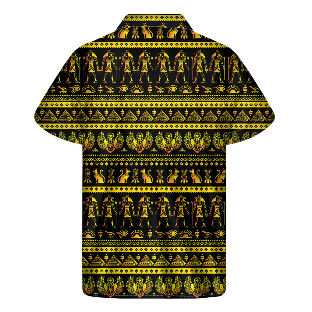 Ancient Egyptian Pattern Print Men's Short Sleeve Shirt