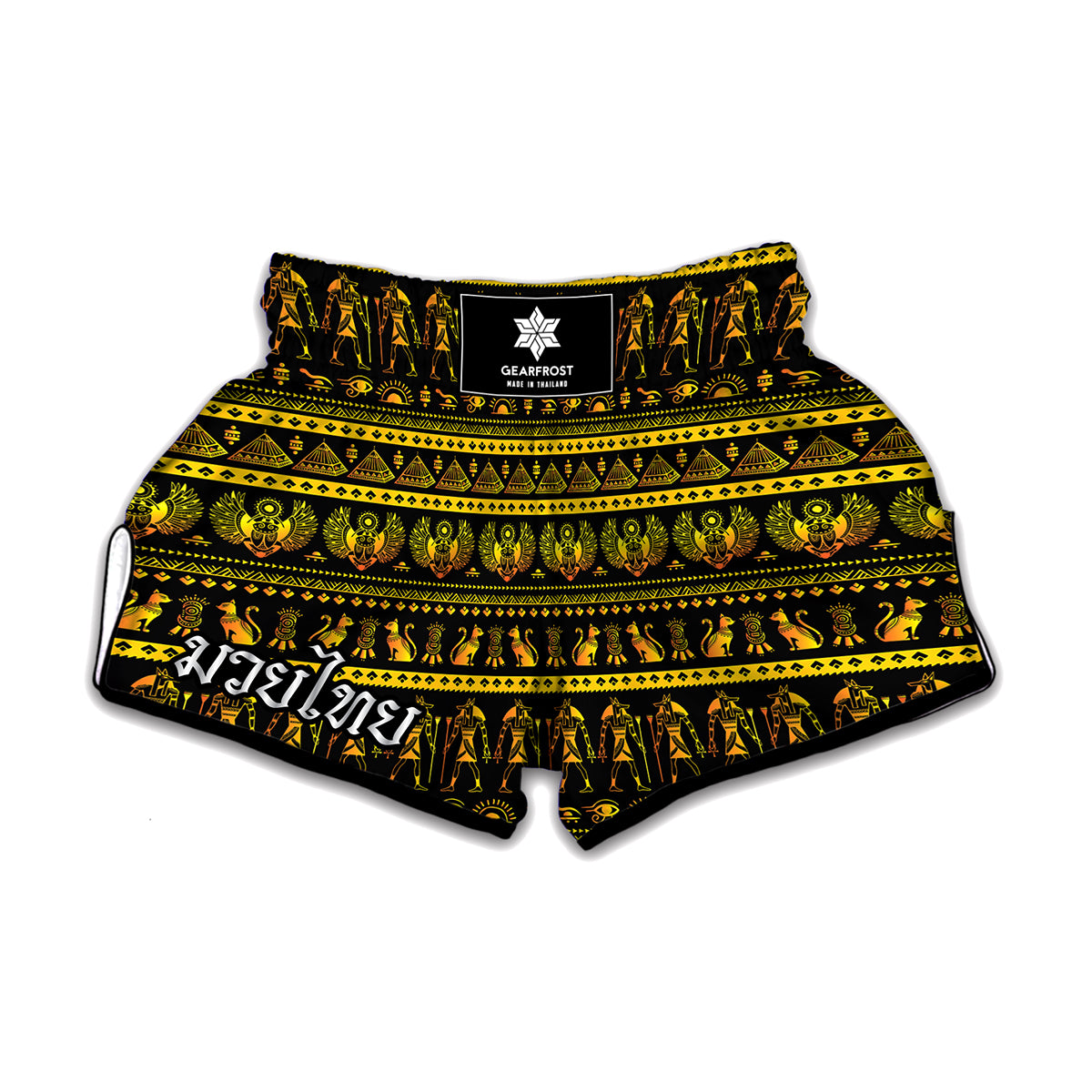 Ancient Egyptian Pattern Print Muay Thai Boxing Shorts