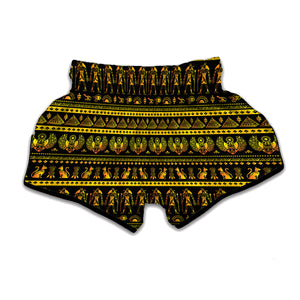 Ancient Egyptian Pattern Print Muay Thai Boxing Shorts