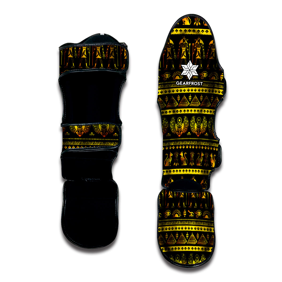 Ancient Egyptian Pattern Print Muay Thai Shin Guard
