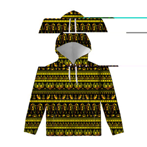 Ancient Egyptian Pattern Print Pullover Hoodie