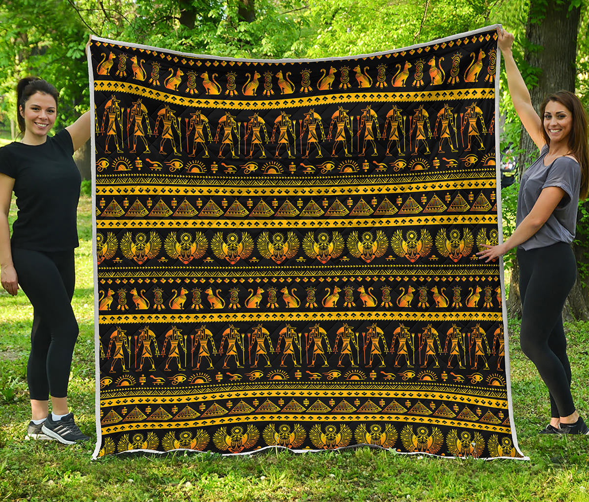 Ancient Egyptian Pattern Print Quilt