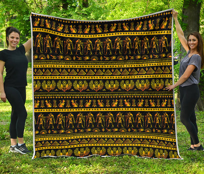 Ancient Egyptian Pattern Print Quilt