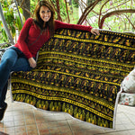 Ancient Egyptian Pattern Print Quilt