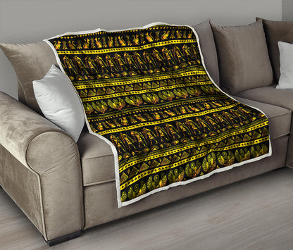 Ancient Egyptian Pattern Print Quilt