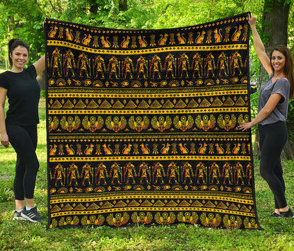 Ancient Egyptian Pattern Print Quilt