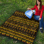 Ancient Egyptian Pattern Print Quilt