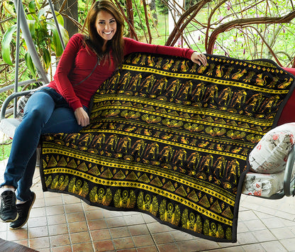 Ancient Egyptian Pattern Print Quilt