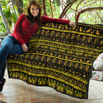 Ancient Egyptian Pattern Print Quilt