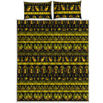 Ancient Egyptian Pattern Print Quilt Bed Set