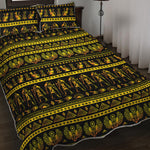 Ancient Egyptian Pattern Print Quilt Bed Set