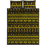 Ancient Egyptian Pattern Print Quilt Bed Set