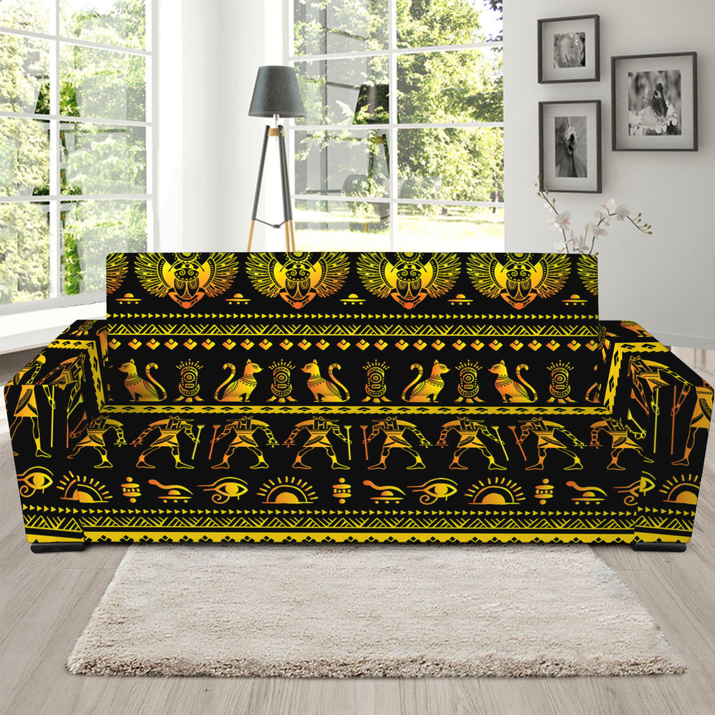 Ancient Egyptian Pattern Print Sofa Slipcover