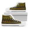 Ancient Egyptian Pattern Print White High Top Shoes