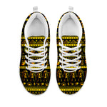 Ancient Egyptian Pattern Print White Sneakers
