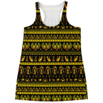 Ancient Egyptian Pattern Print Women's Racerback Tank Top