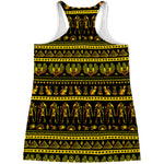 Ancient Egyptian Pattern Print Women's Racerback Tank Top