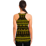 Ancient Egyptian Pattern Print Women's Racerback Tank Top