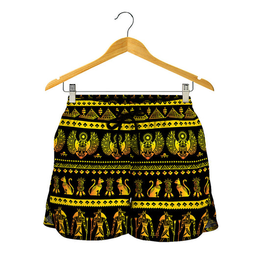 Ancient Egyptian Pattern Print Women's Shorts