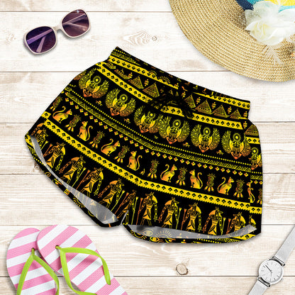 Ancient Egyptian Pattern Print Women's Shorts