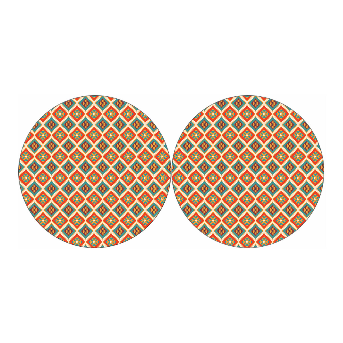 Ancient Geometric Navajo Print Car Coasters