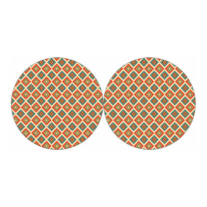 Ancient Geometric Navajo Print Car Coasters