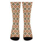 Ancient Geometric Navajo Print Crew Socks