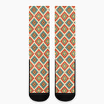 Ancient Geometric Navajo Print Crew Socks