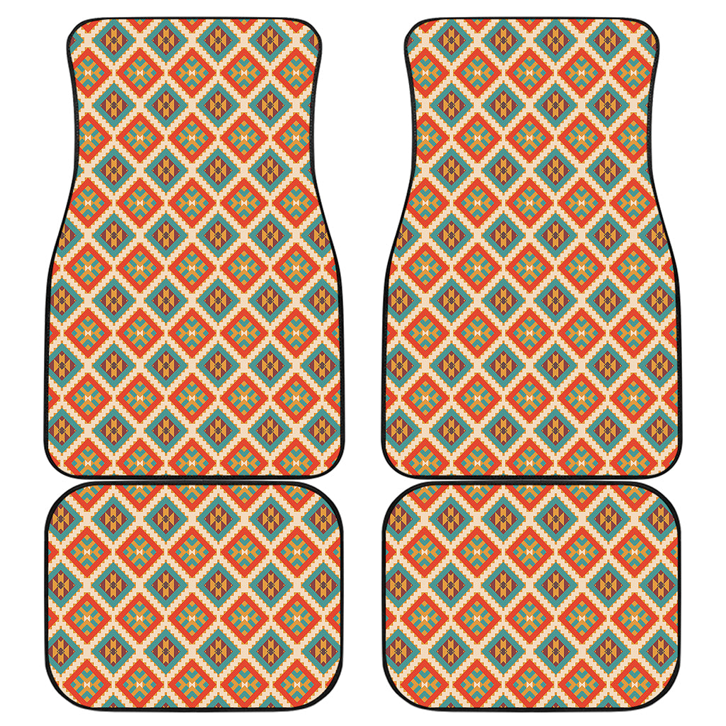 Ancient Geometric Navajo Print Front and Back Car Floor Mats