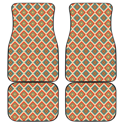 Ancient Geometric Navajo Print Front and Back Car Floor Mats