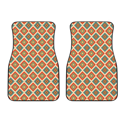 Ancient Geometric Navajo Print Front Car Floor Mats
