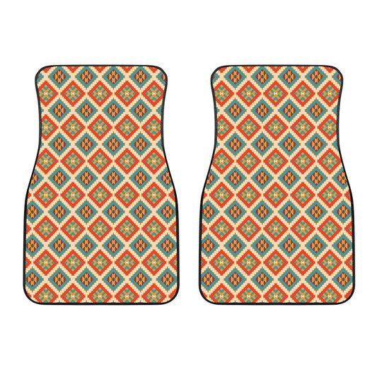 Ancient Geometric Navajo Print Front Car Floor Mats