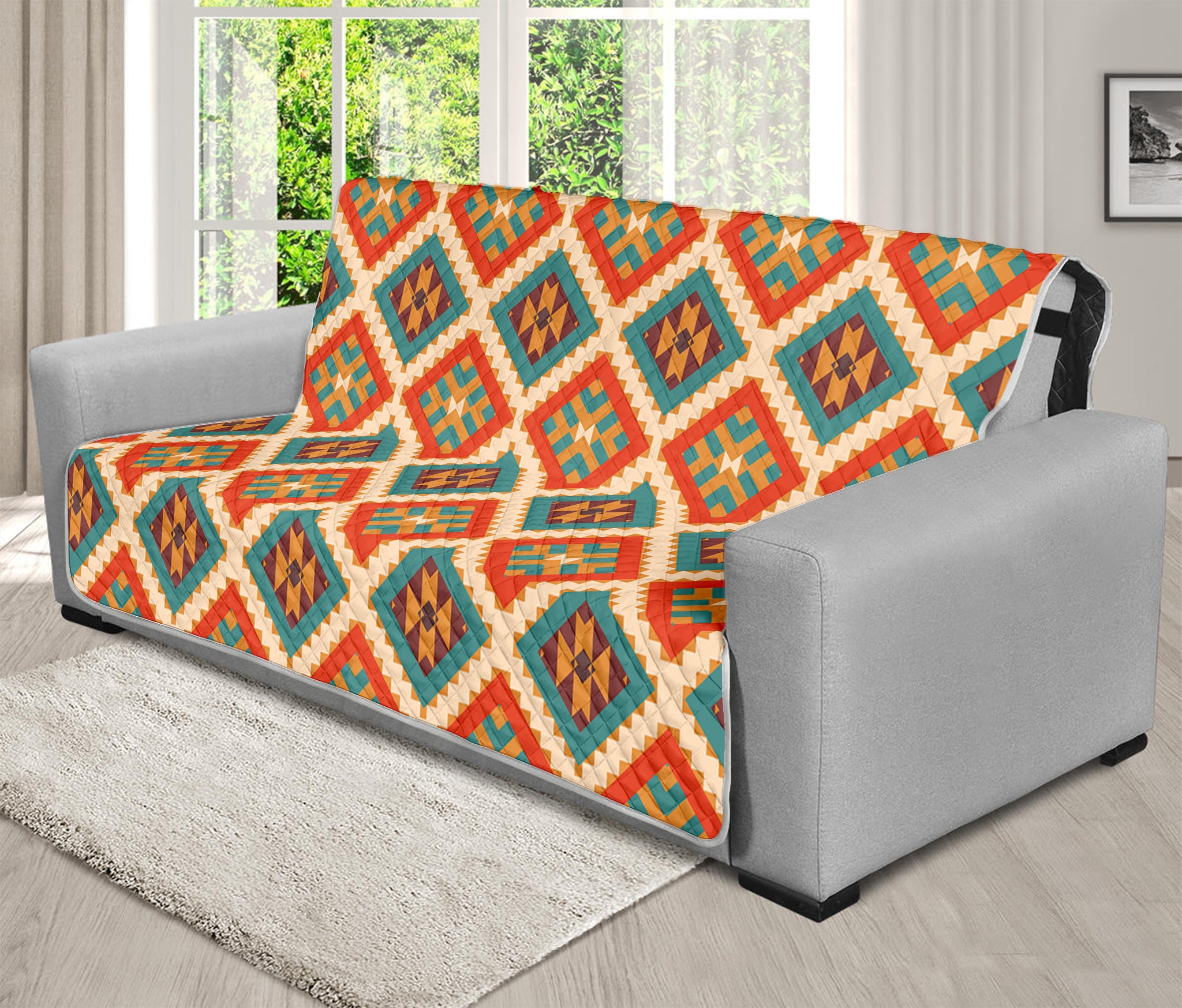 Ancient Geometric Navajo Print Futon Protector