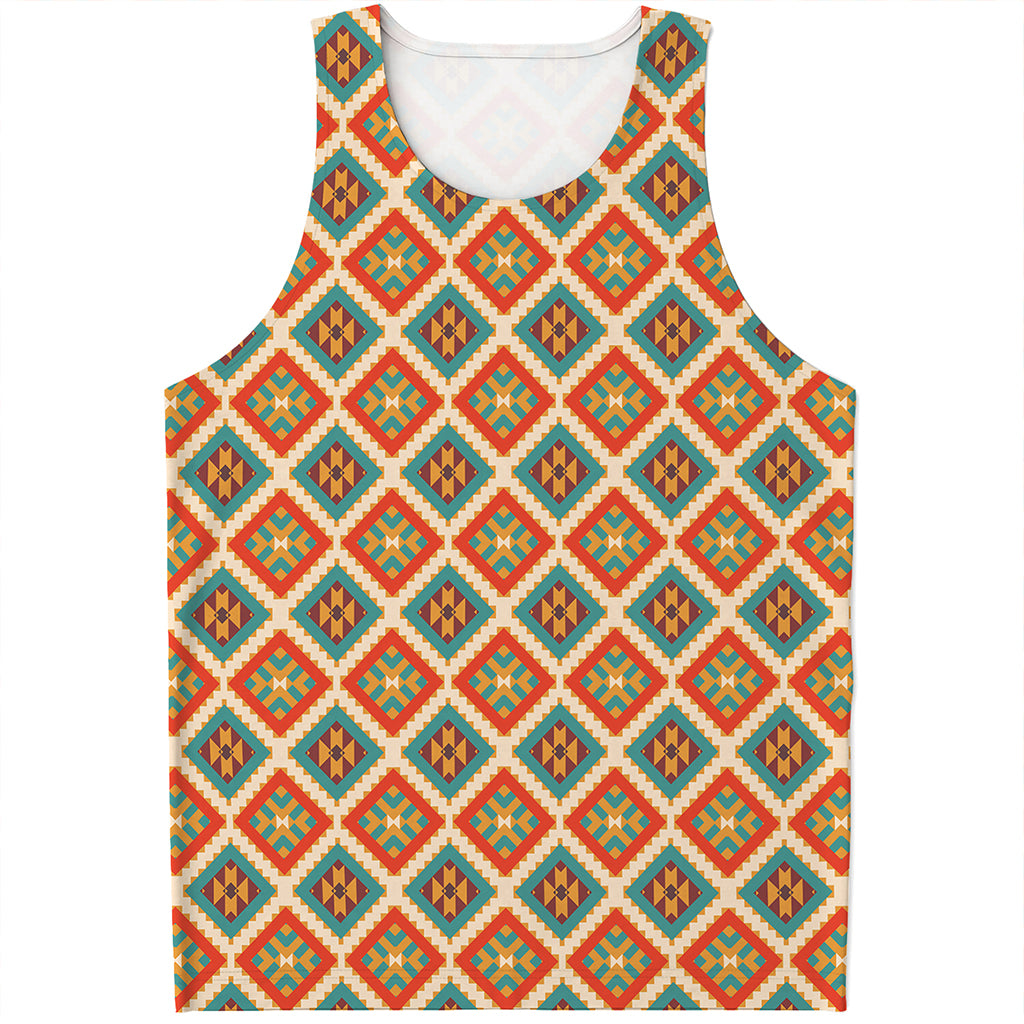 Ancient Geometric Navajo Print Men's Tank Top