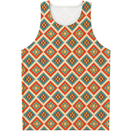 Ancient Geometric Navajo Print Men's Tank Top