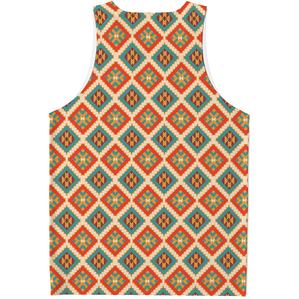 Ancient Geometric Navajo Print Men's Tank Top