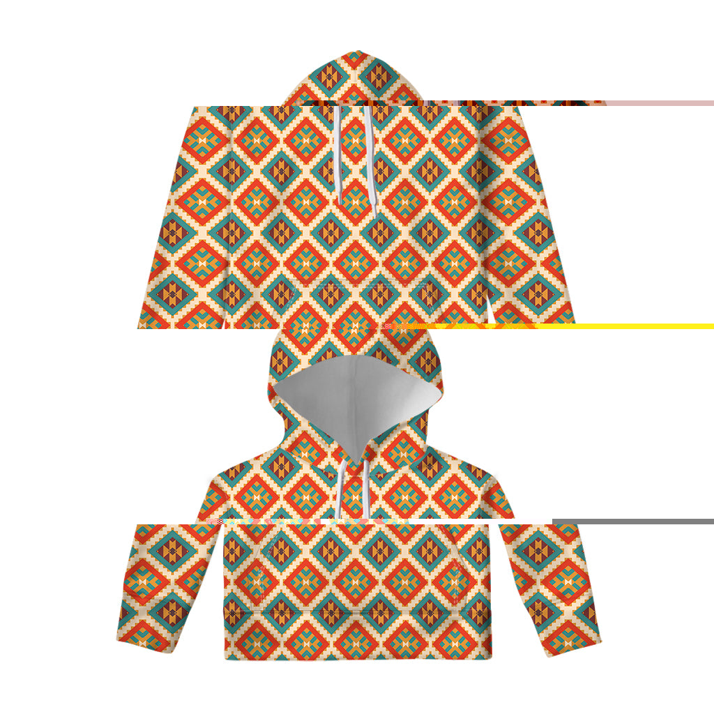 Ancient Geometric Navajo Print Pullover Hoodie