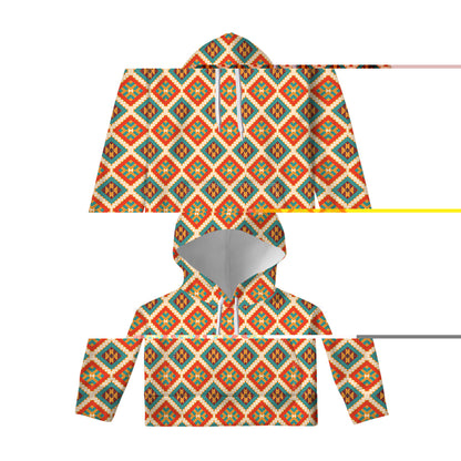 Ancient Geometric Navajo Print Pullover Hoodie
