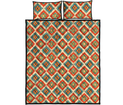 Ancient Geometric Navajo Print Quilt Bed Set