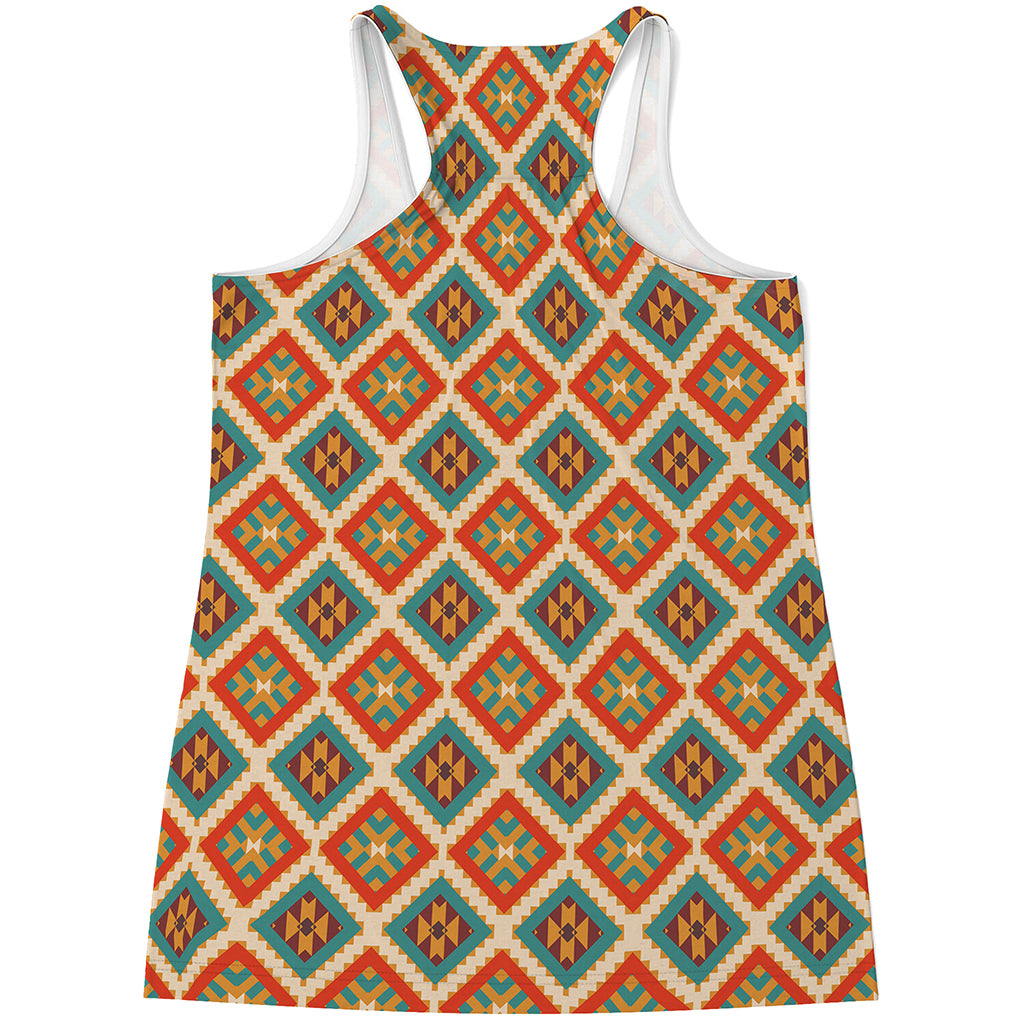 Ancient Geometric Navajo Print Women's Racerback Tank Top