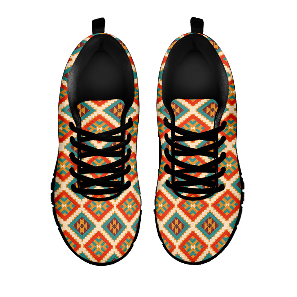Ancient Geometric Pendleton Navajo Print Black Sneakers