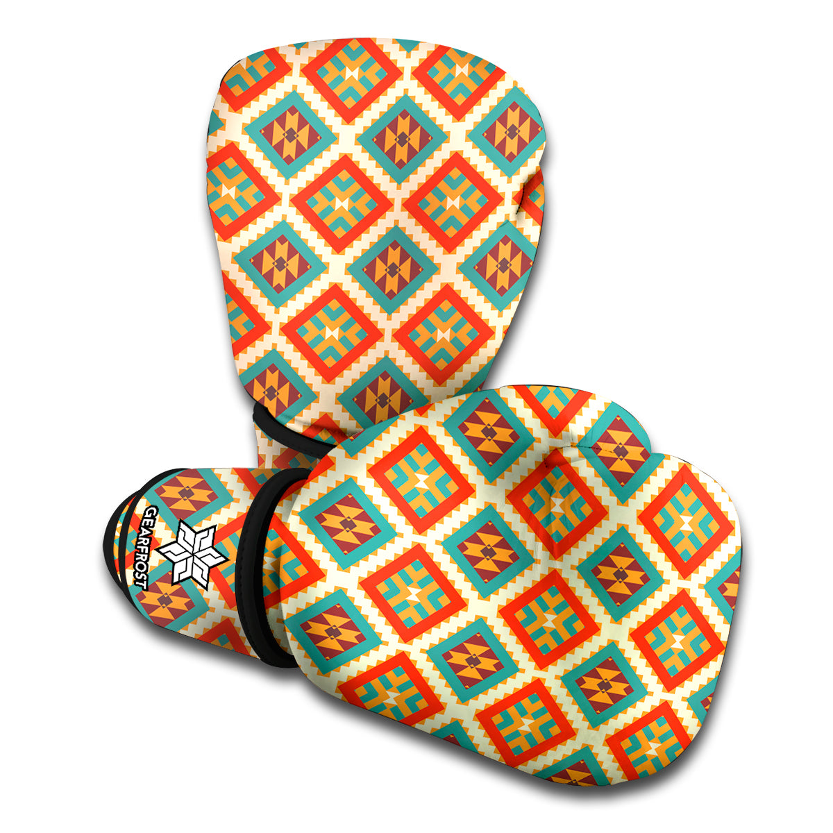 Ancient Geometric Pendleton Navajo Print Boxing Gloves