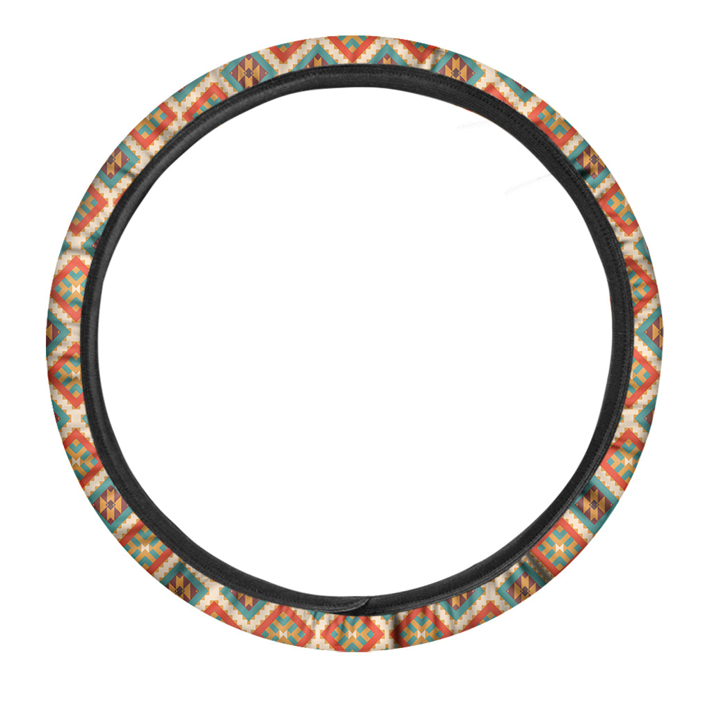 Ancient Geometric Pendleton Navajo Print Car Steering Wheel Cover