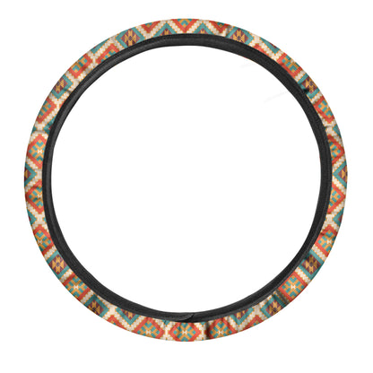 Ancient Geometric Pendleton Navajo Print Car Steering Wheel Cover