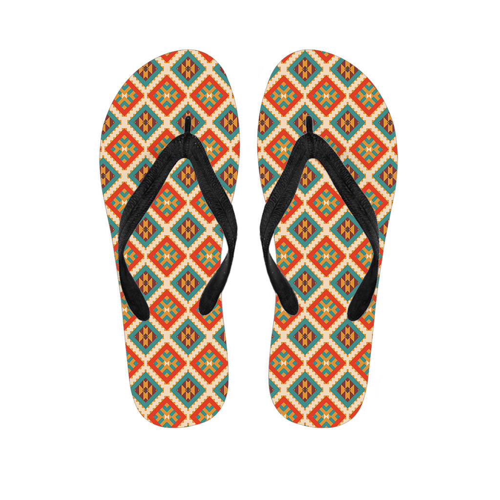 Ancient Geometric Pendleton Navajo Print Flip Flops