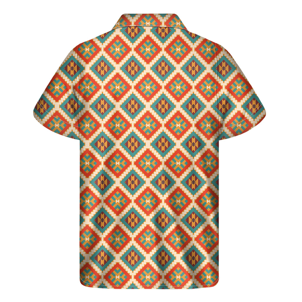 Ancient Geometric Pendleton Navajo Print Men's Short Sleeve Shirt