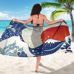 Ancient Great Japanese Wave Print Beach Sarong Wrap