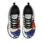 Ancient Great Japanese Wave Print Black Sneakers