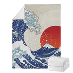 Ancient Great Japanese Wave Print Blanket