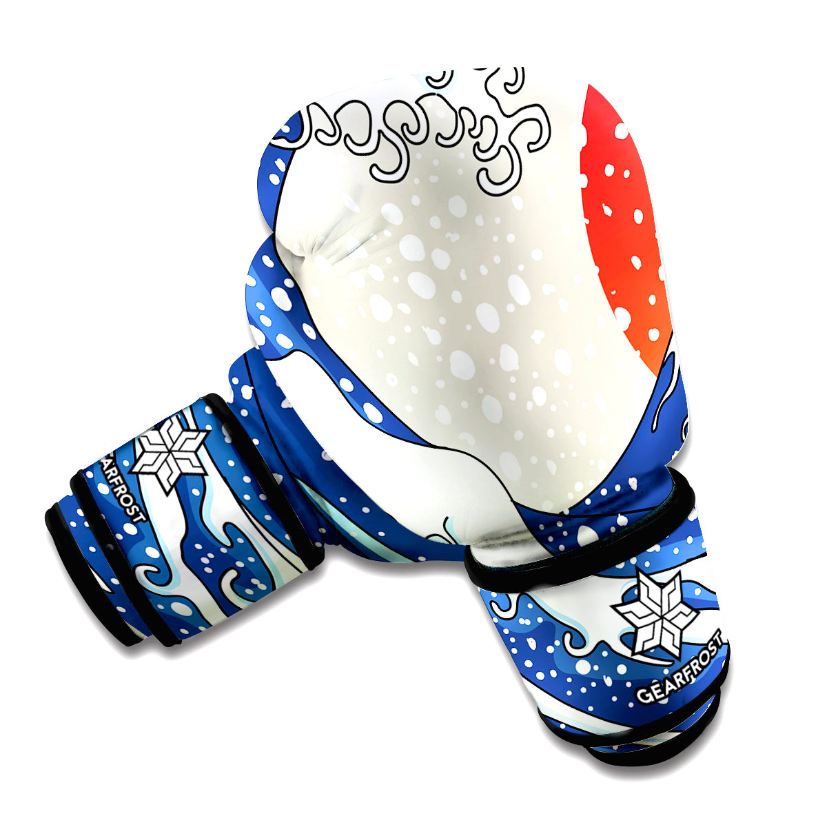 Ancient Great Japanese Wave Print Boxing Gloves
